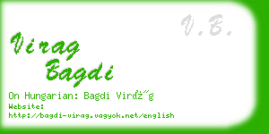 virag bagdi business card